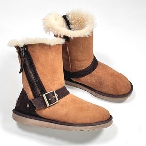 UGG Australia Blaise Classic Shearling Zip Boots 1003888 Chestnut 8 $225